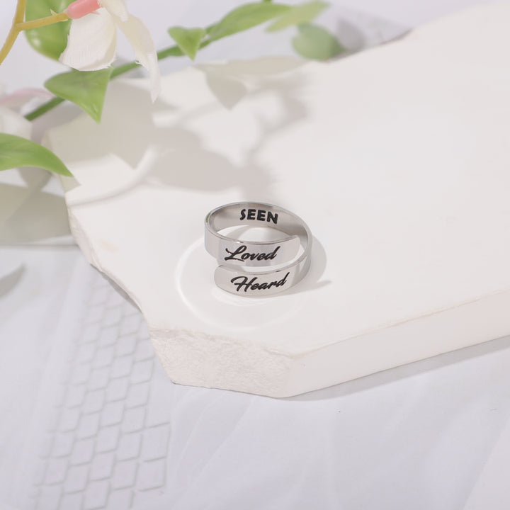 Loved Seen Heard Ring