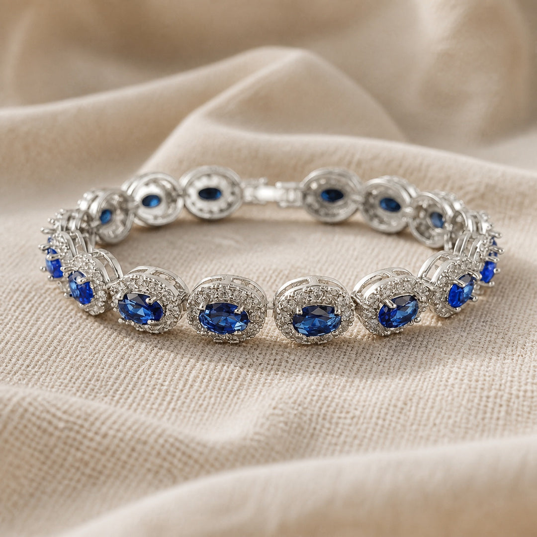 Joan Vintage Sapphire Oval Bracelet