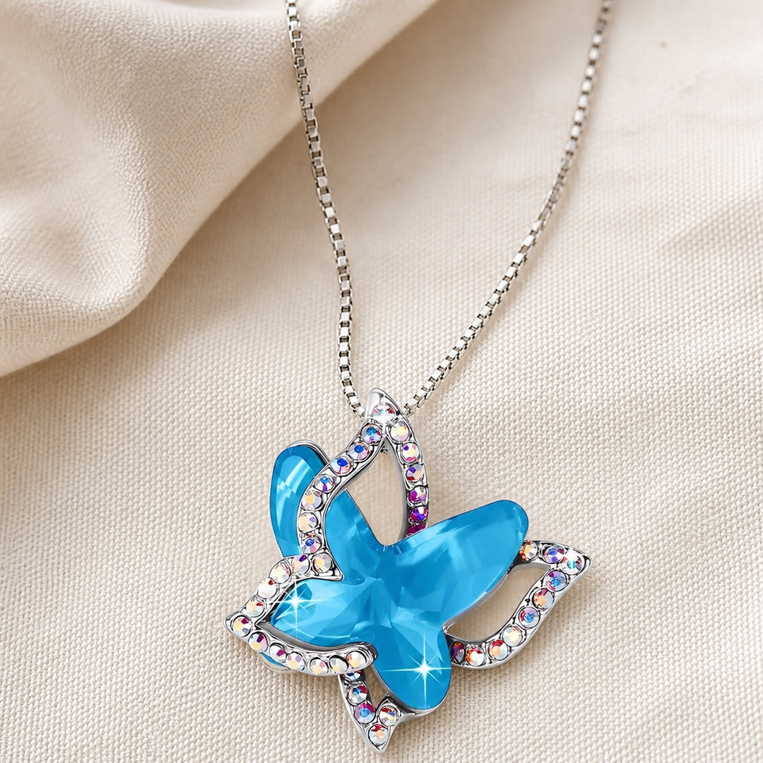 Sapphire Butterfly Necklace