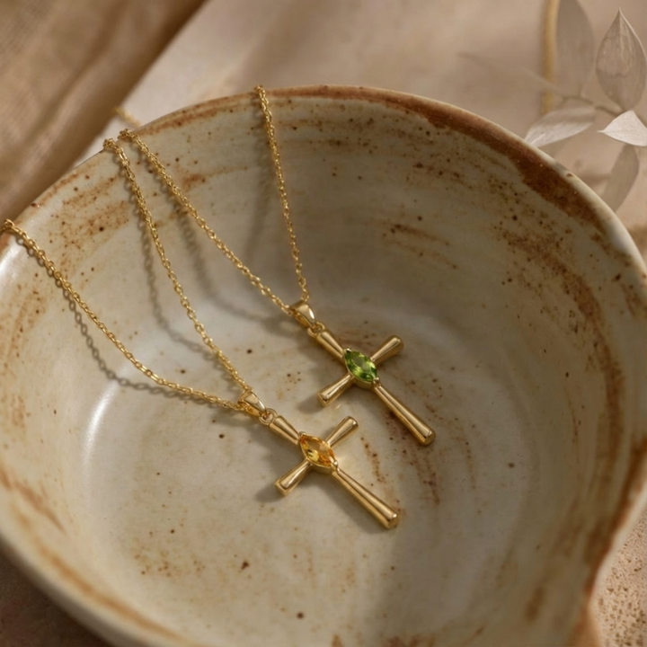 Birthstone Faith Necklace