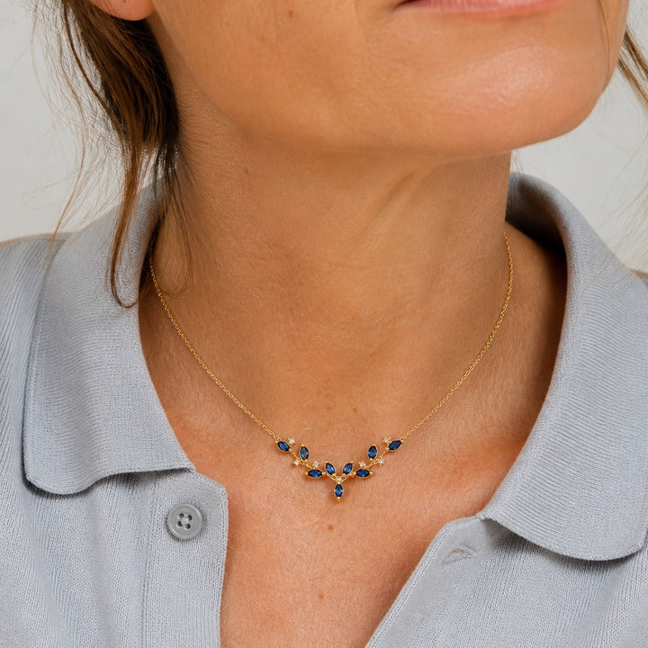 Blue Sapphire Pendant Necklace