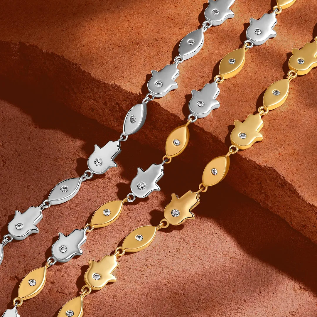 Fortune Alignment Evil Eye &amp; Hamsa Bracelet