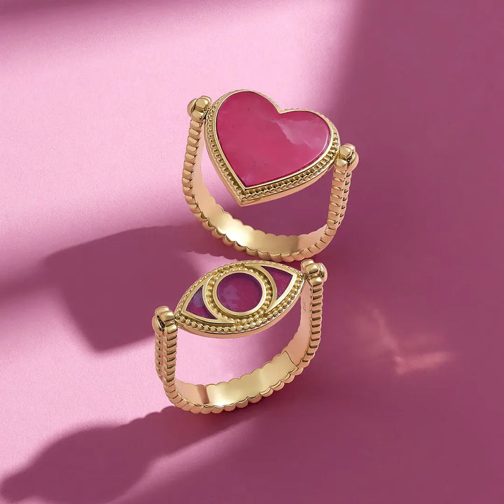 Balance Within Evil Eye Ring
