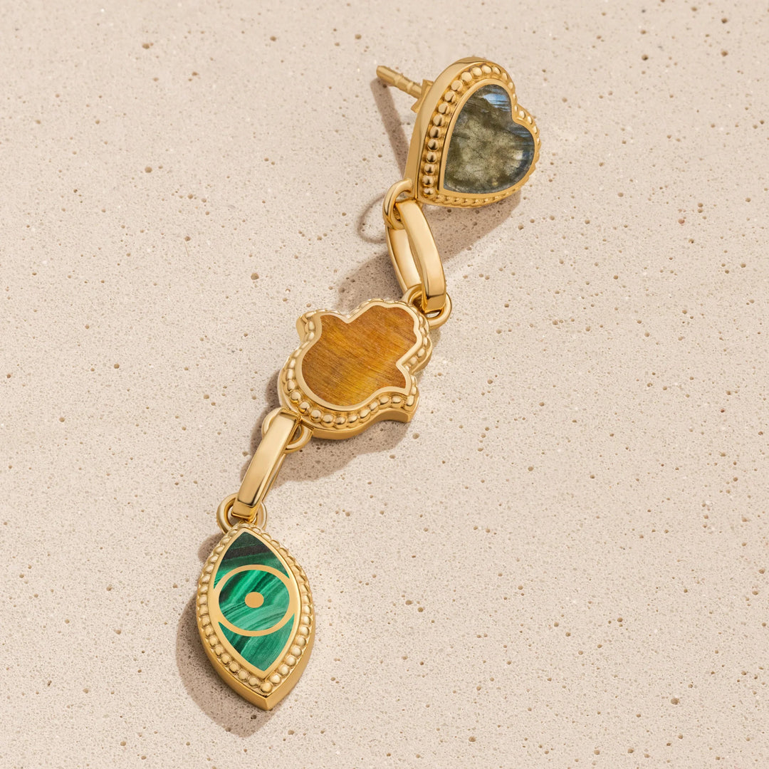Heart’s Desire Multi-Symbol &amp; Multi-Stone Earrings