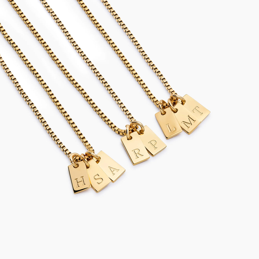 Tag Initial Necklace