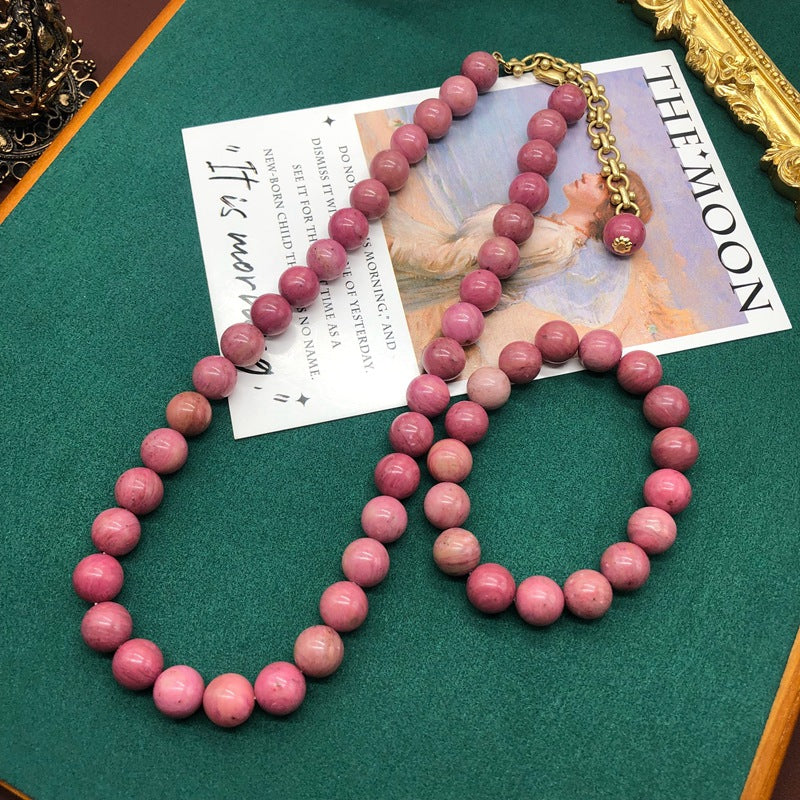 Natural Matte Sandstone Faith Rosary with Bronze Crucifix &amp; Our Lady