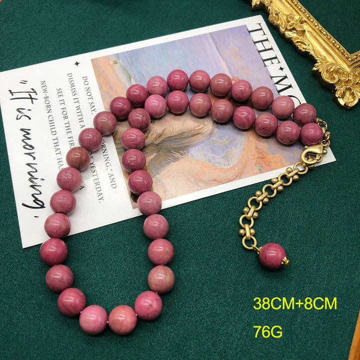 Natural Matte Sandstone Faith Rosary with Bronze Crucifix &amp; Our Lady