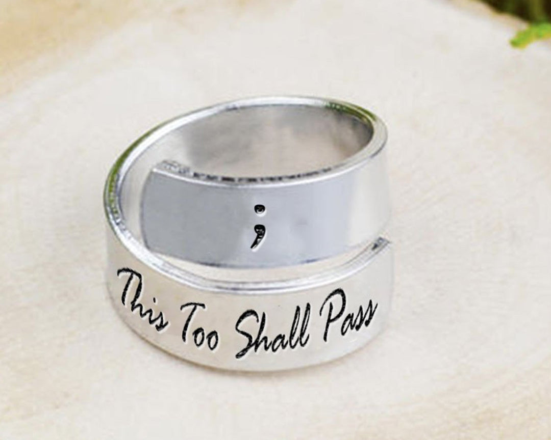 This Too Shall Pass Twist Ring