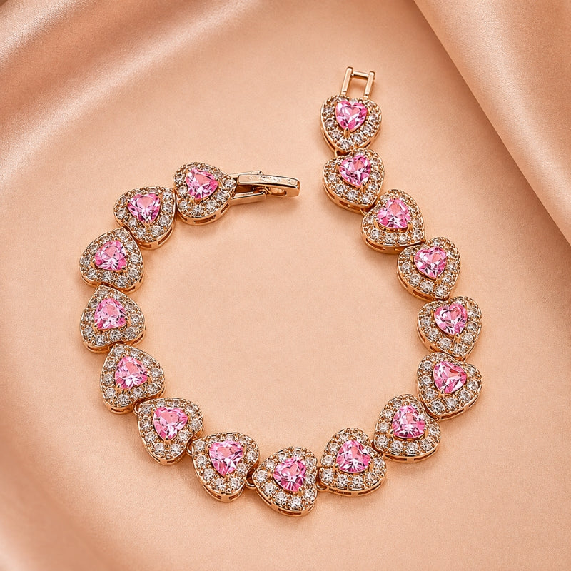 Lustrous Classic Heart Bracelet