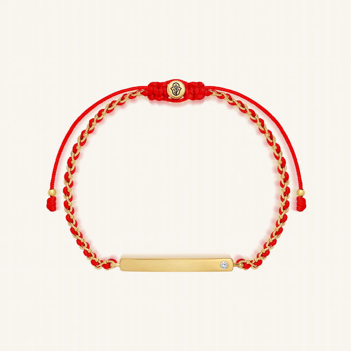 Personalized Intentions Red String Engravable Bracelet