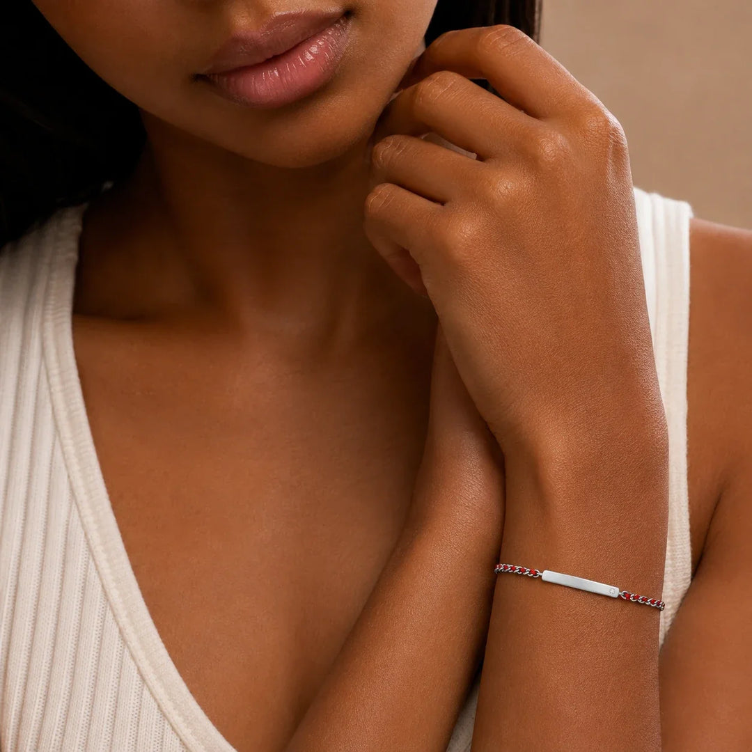 Personalized Intentions Red String Engravable Bracelet