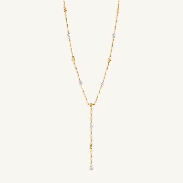 Guided Path Multi-Charm Lariat Necklace