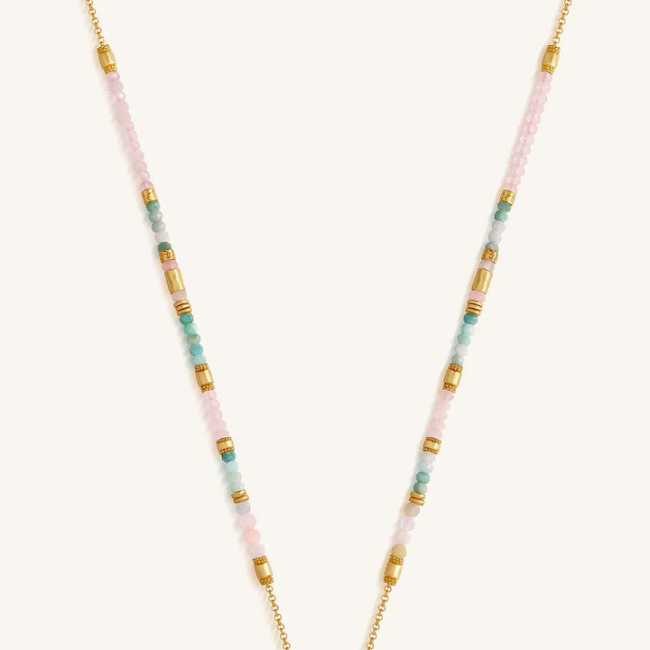 Heart of Serenity Multi-Stone Tube Necklace