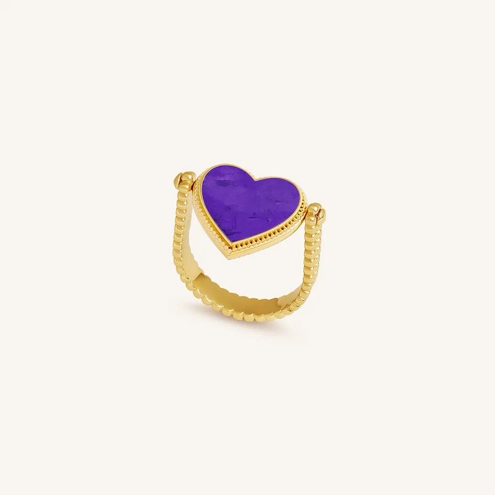 Blushing Harmony Multi-Stone Heart Ring