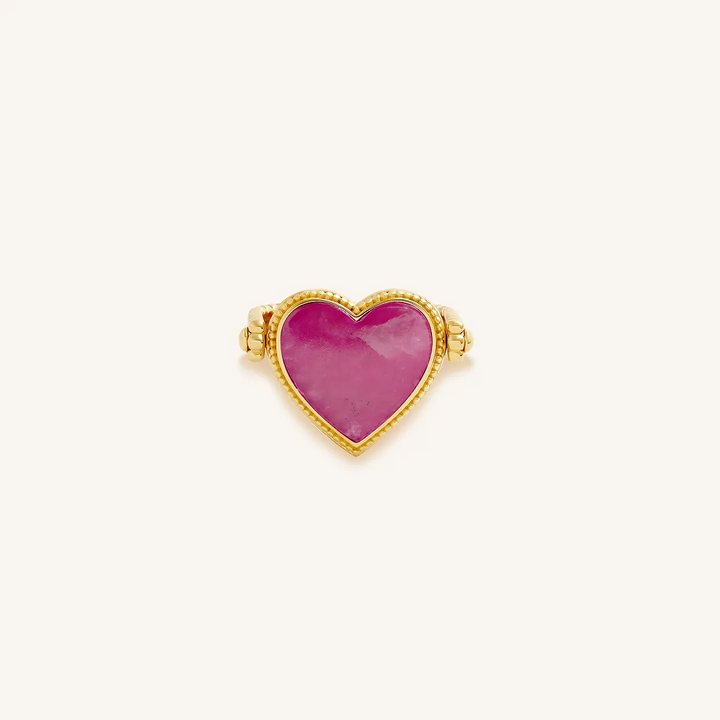 Blushing Harmony Multi-Stone Heart Ring