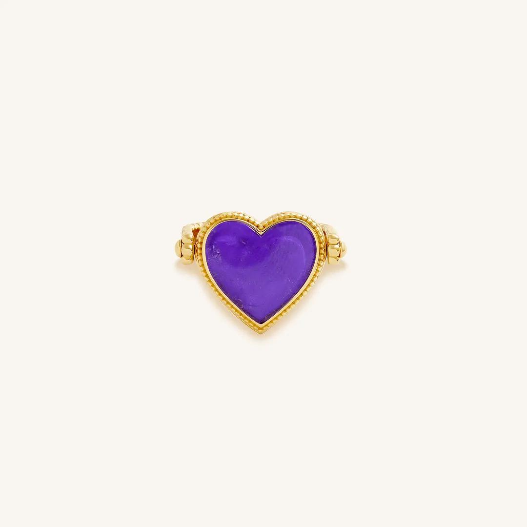 Blushing Harmony Multi-Stone Heart Ring