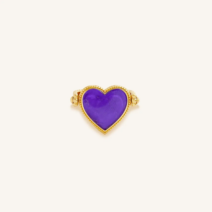 Blushing Harmony Multi-Stone Heart Ring