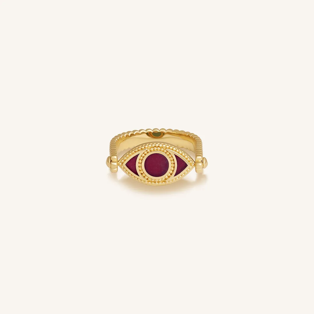 Balance Within Evil Eye Ring