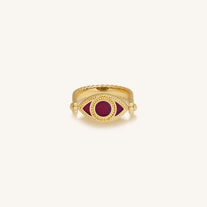 Balance Within Evil Eye Ring