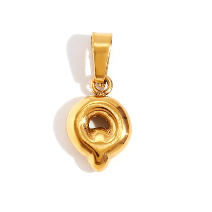 Trendy Bubble Letter Pendant Necklace