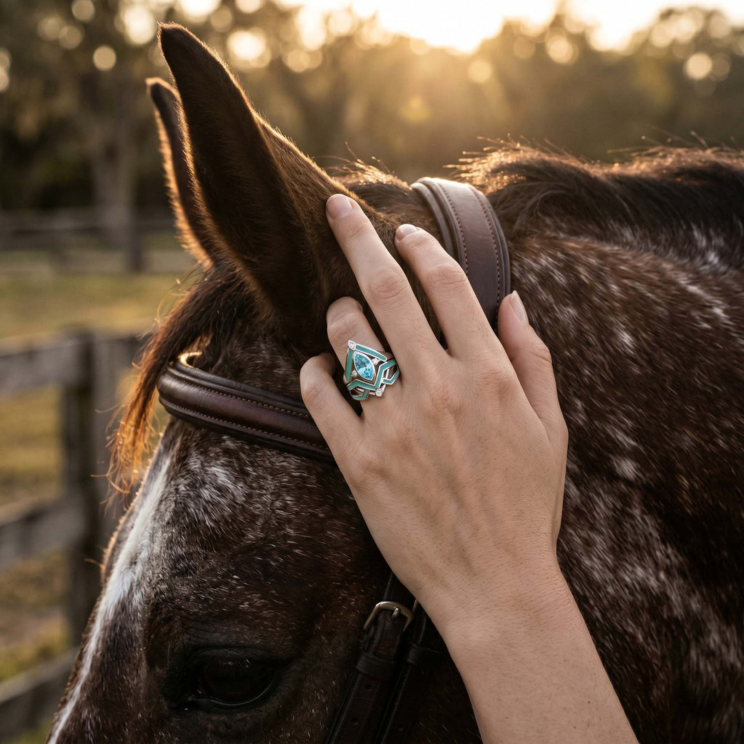 Canyon Peak Ring - Aquamarine