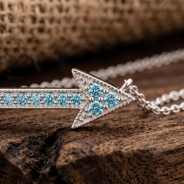 Frontier Arrow Necklace - Aquamarine