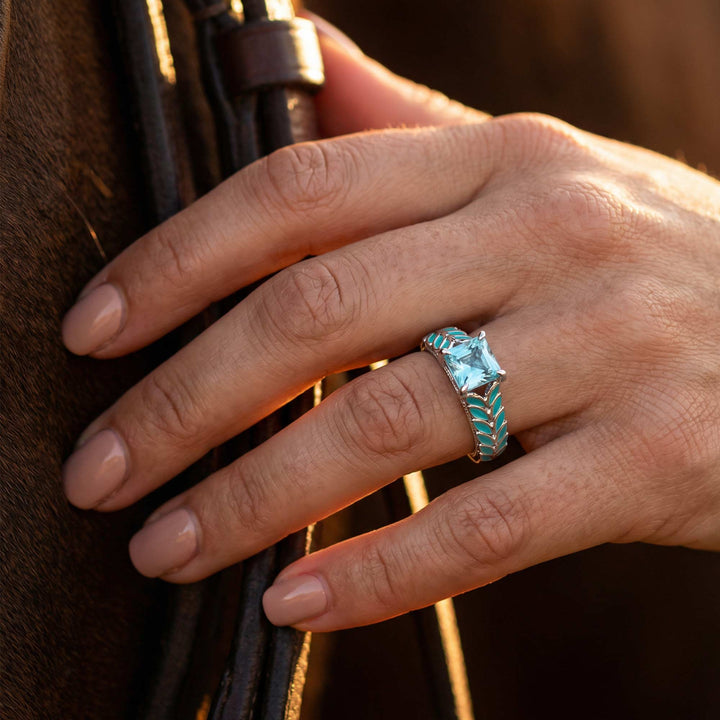 Golden Harvest Ring - Aquamarine