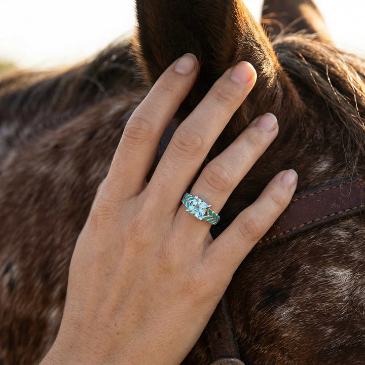 Golden Harvest Ring - Aquamarine