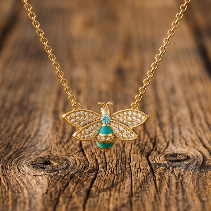 Hive Echo Necklace - Aquamarine