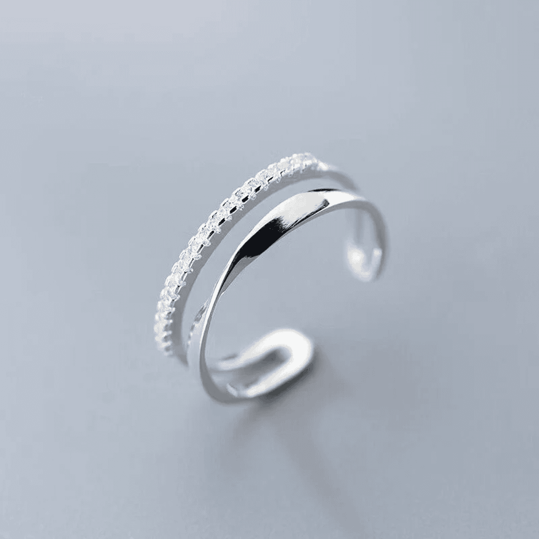 Adjustable Cubic Zirconia Ring