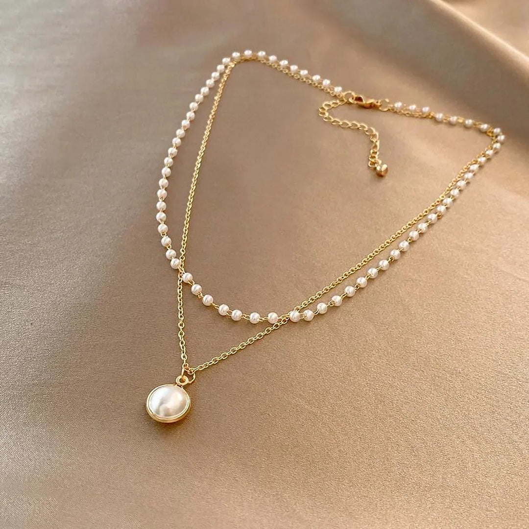 Timeless Pearl Gold Necklace