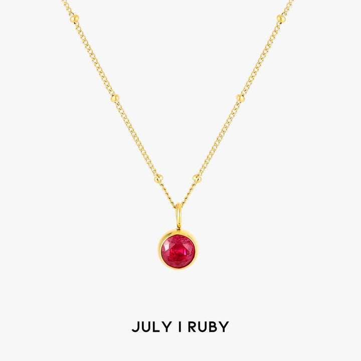Luminous Circle Gemstone Necklace