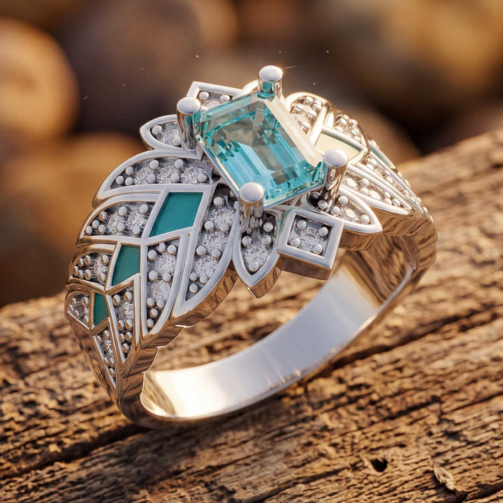Nautical Starlight Ring - Aquamarine