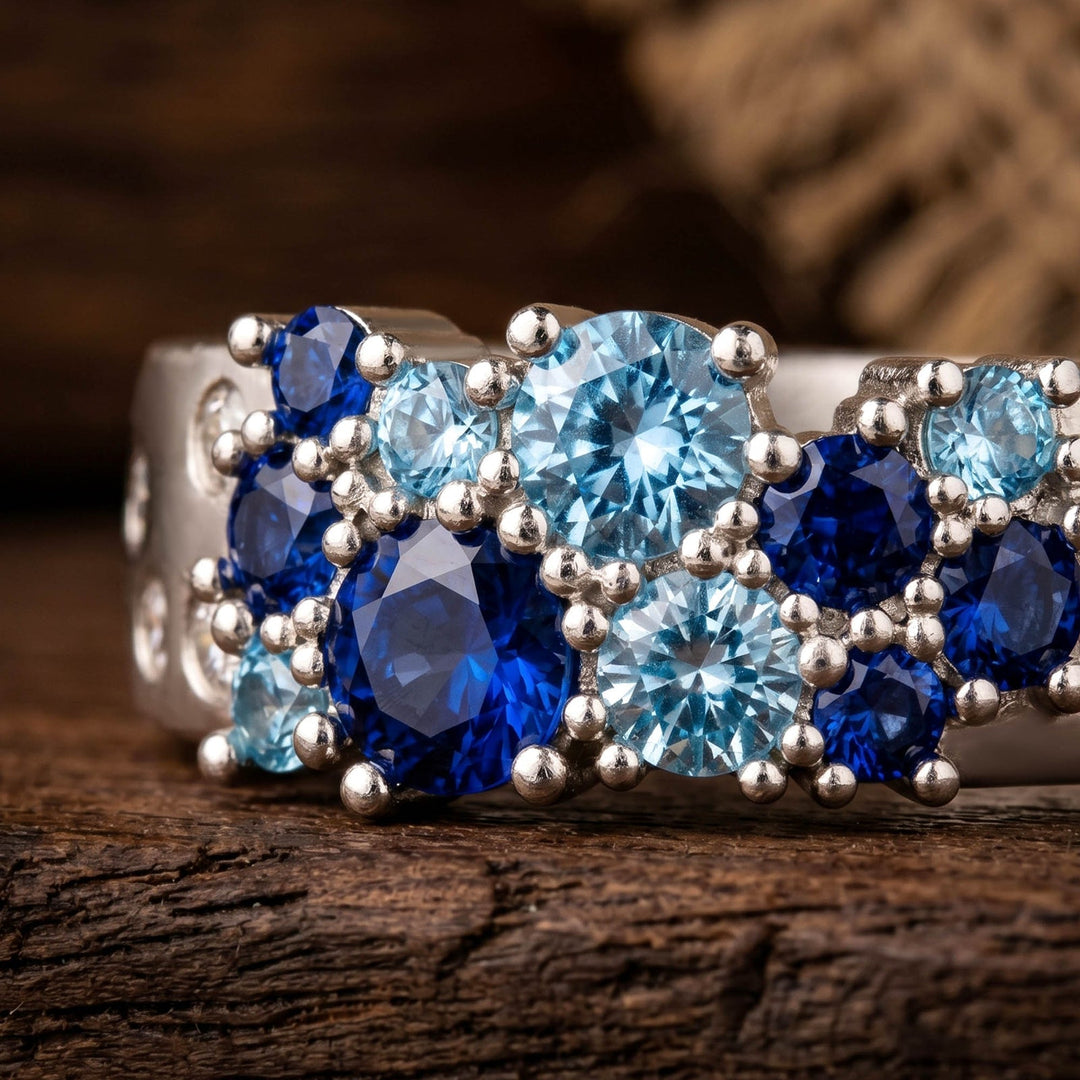 Reef Reverie Ring - Sapphire ＆ Aquamarine