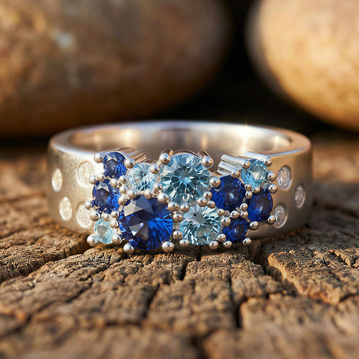 Reef Reverie Ring - Sapphire ＆ Aquamarine
