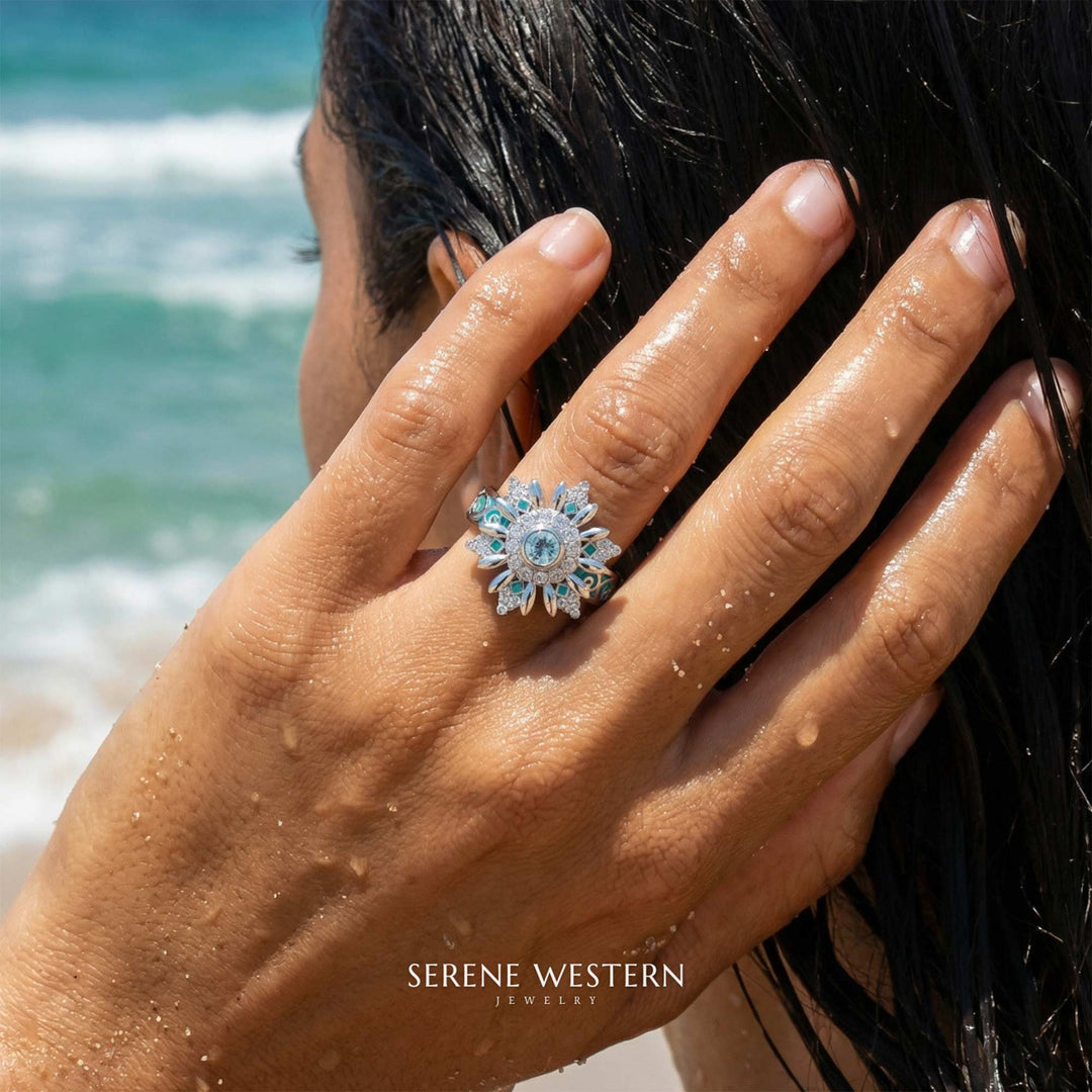 Snowbound Mystery Ring - Aquamarine