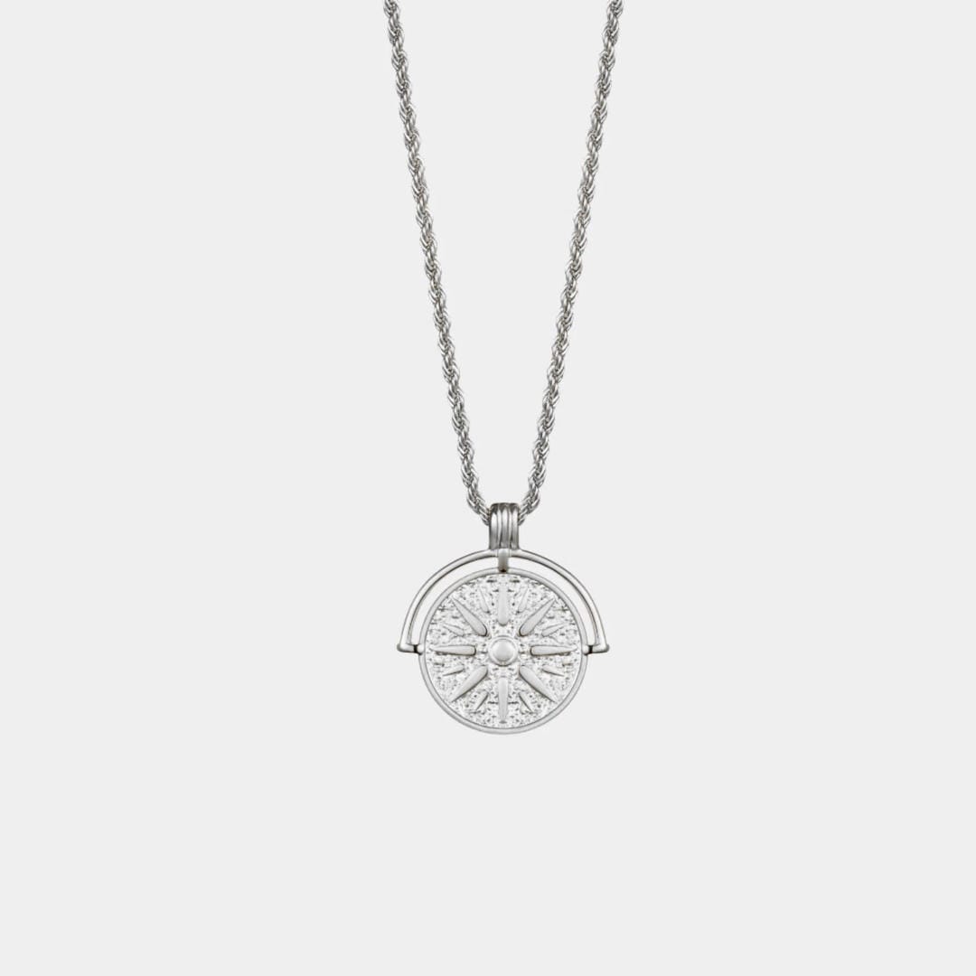 Sun Pendant Necklace in Silver or Gold