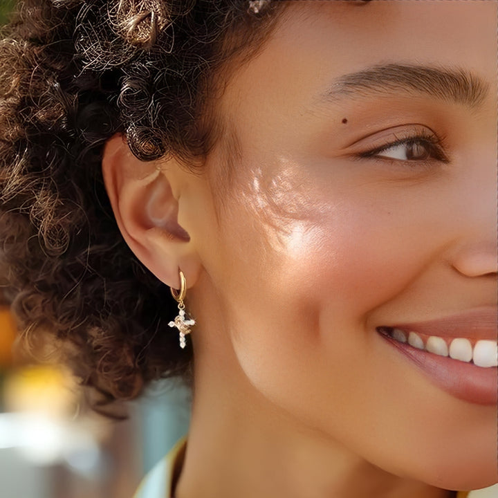 Cross &amp; Crown Earrings