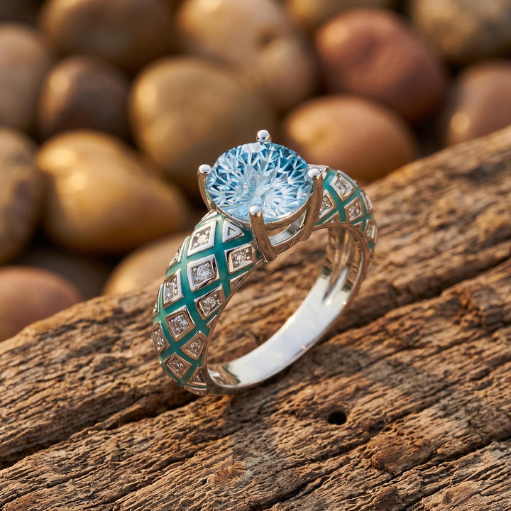 Velour Luma Ring - Aquamarine